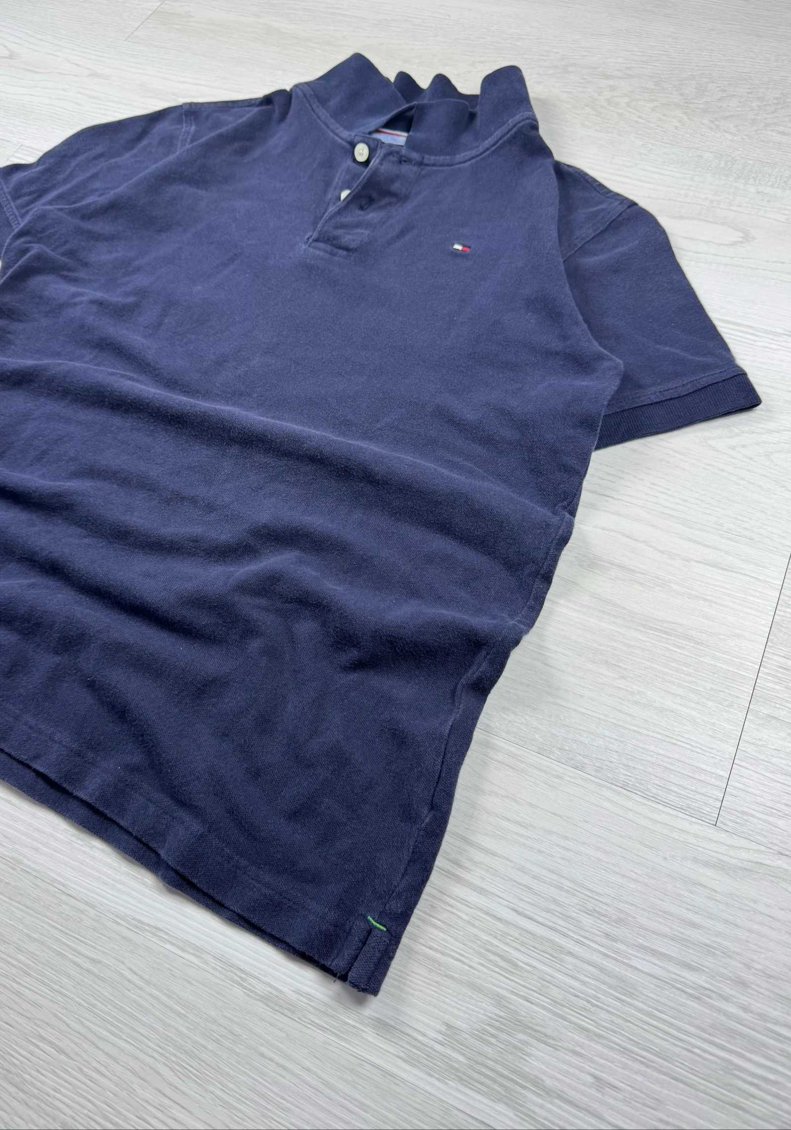 Tommy Hilfiger Classic Navy Polo Shirt XL Cotton Stretch – photo 2